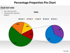 Percentage  proportion pie chart data driven powerpoint diagram templates graphics 712