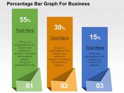 Percentage bar graph for business flat powerpoint design