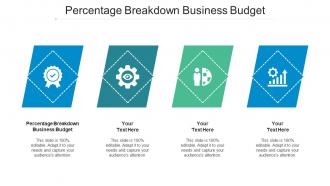 Percentage Breakdown Business Budget Ppt Powerpoint Presentation Infographics Icon Cpb