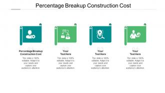 Percentage breakup construction cost ppt powerpoint presentation portfolio display cpb
