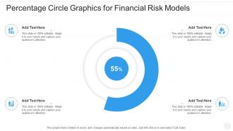 Percentage circle graphics for financial risk models infographic template