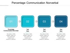 Percentage communication nonverbal ppt powerpoint presentation gallery influencers cpb