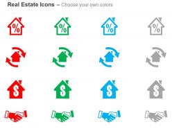 Percentage dollar business deal process of house ppt icons graphics
