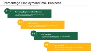 Percentage Employment Small Business Ppt Powerpoint Presentation Layouts Graphics Cpb
