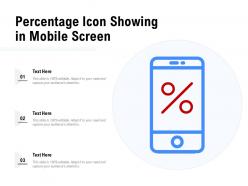 Percentage icon showing in mobile screen