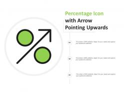 Percentage icon with arrow pointing upwards