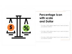 Percentage icon with scale and dollar