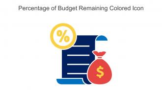 Percentage Of Budget Remaining Colored Icon In Powerpoint Pptx Png And Editable Eps Format