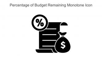 Percentage Of Budget Remaining Monotone Icon In Powerpoint Pptx Png And Editable Eps Format