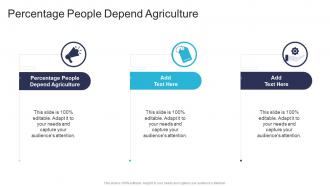 Percentage People Depend Agriculture In Powerpoint And Google Slides Cpb