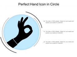 Perfect hand icon in circle