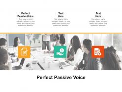 Perfect passive voice ppt powerpoint presentation infographic template slide portrait cpb