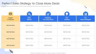 Perfect Sales Strategy To Close More Deals Consumer Lifecycle Marketing And Planning