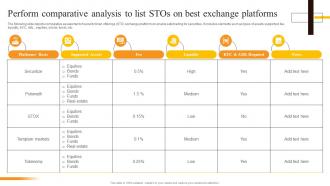 Perform Comparative Analysis To List STOs On Best Exchange Security Token Offerings BCT SS