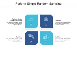 Perform simple random sampling ppt powerpoint presentation slides templates cpb
