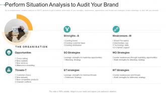 Perform situation analysis to audit your brand how to create a strong e marketing strategy