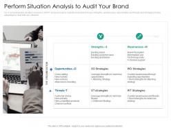 Perform situation analysis to audit your brand introduction multi channel marketing communications