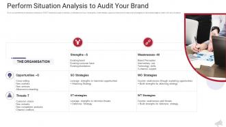 Perform situation analysis to audit your brand the complete guide to web marketing ppt ideas