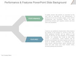Performance and features powerpoint slide background