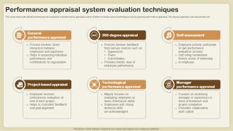 Performance Appraisal System Evaluation Techniques