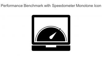 Performance Benchmark With Speedometer Monotone Icon In Powerpoint Pptx Png And Editable Eps Format
