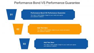 Performance Bond VS Performance Guarantee Ppt Powerpoint Presentation Outline Cpb