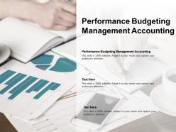 Performance budgeting management accounting ppt powerpoint show cpb