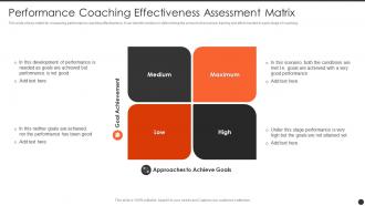 Performance Coaching Effectiveness Assessment Matrix