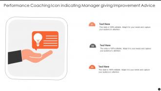 Performance Coaching Icon Indicating Manager Giving Improvement Advice