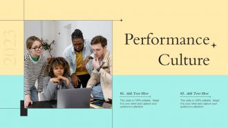 Performance Culture Ppt Powerpoint Presentation Slides Pictures