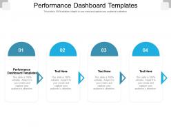 Performance dashboard templates ppt powerpoint presentation file clipart images cpb