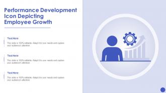 Performance Development Icon Depicting Employee Growth
