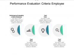 Performance evaluation criteria employee ppt powerpoint presentation infographics cpb