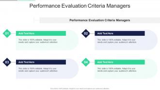 Performance Evaluation Criteria Managers In Powerpoint And Google Slides Cpb