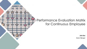 Performance Evaluation Matrix For Continuous Employee PPT Structure AT