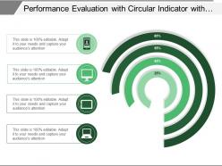 Performance evaluation with circular indicator with percentage