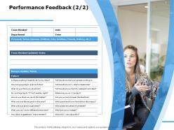 Performance feedback department ppt powerpoint presentation styles objects