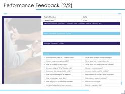 Performance Feedback Team Member Ppt Powerpoint Presentation Model Graphics Example