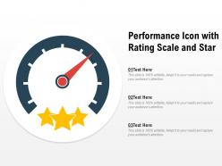 Performance icon with rating scale and star