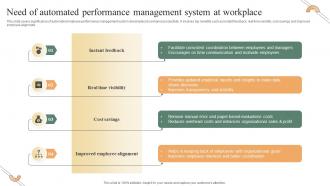 Performance Improvement Methods Need Of Automated Performance Management System