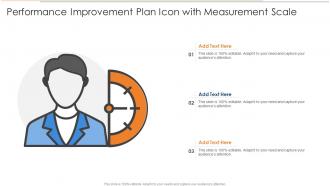 Performance Improvement Plan Icon With Measurement Scale
