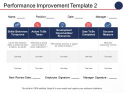 Performance improvement ppt infographic template background images