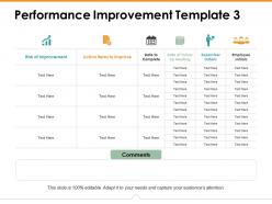 Performance improvement template 3 ppt icon design templates