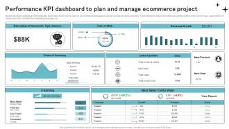 Performance KPI Dashboard To Plan And Manage Ecommerce Project