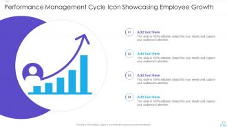 Performance Management Cycle Icon Showcasing Employee Growth