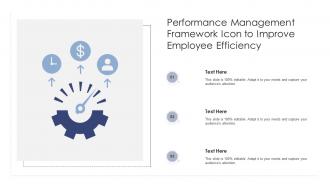 Performance Management Framework Icon To Improve Employee Efficiency