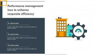 Performance Management Icon To Enhance Corporate Efficiency