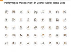 Performance management in energy sector icons slide agenda ppt powerpoint presentation