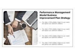 Performance management model business improvement plan strategy