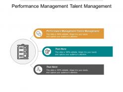 Performance management talent management ppt powerpoint presentation gallery example cpb